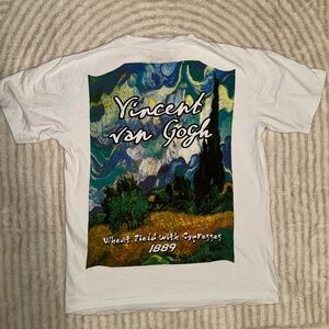 Vincent van Gogh White Graphic Short Sleeve Tee